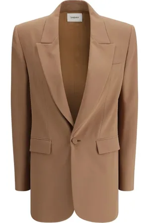Saint Laurent Jassen, Dames, , S, Klassieke Blazer met Piekrevers