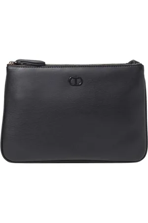 Twin-Set Tassen, Dames, Zwart, ONE Size, Leer, Chique Mini Tas met Touw Afwerking