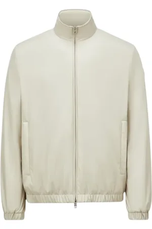 Moncler Jassen, Heren, , 2Xl, Katoen, Windbreaker Jas met Leren Details