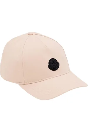 Moncler Accessoires, Dames, Roze, ONE Size, Katoen, Luxe Witte Baseballpet
