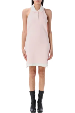 Alexander Wang Kleedjes, Dames, Roze, M, Roze Mouwloze Polo Mini Jurk