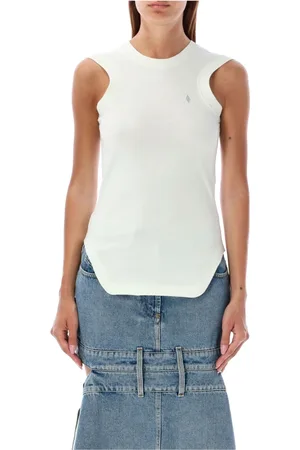 The Attico Tops, Dames, Wit, S, Katoen, Reese Tanktop