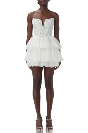 ANIYE BY Kleedjes, Dames, Wit, L, Zwart Corset Mini Jurk