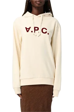 A.P.C. Sweatshirts & Hoodies, Dames, Wit, S, Katoen, Grijze Logo Hoodie Stijlvolle Sweatshirt