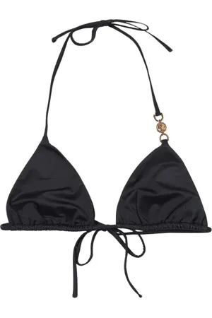 VERSACE Badkleding, Dames, Zwart, L, Zwarte Driehoek Bikini Badpak