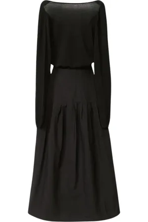 Fabiana Filippi Kleedjes, Dames, Zwart, 2Xs, Zwarte Geplooide Maxi A-Lijn Jurk