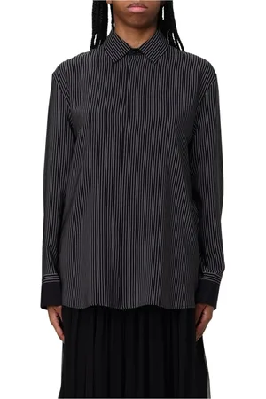 Saint Laurent Blouses & Shirts, Dames, Zwart, S, Zwarte Zijden Button-Up Shirt