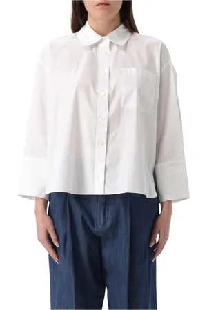 Michael Kors Blouses & Shirts, Dames, Wit, S, Katoen, Klassieke Witte Poplin Overhemd