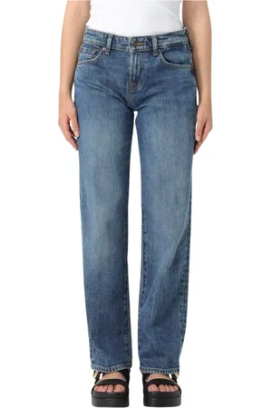 7 for all Mankind Jeans, Dames, Blauw, W32, Klassieke Blauwe Straight Leg Jeans