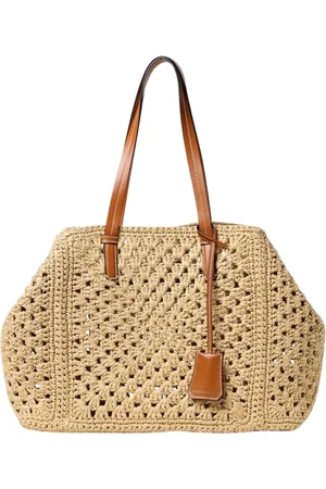 ERMANNO SCERVINO Tassen, Dames, , ONE Size, Leer, Elegant Straw Tote Bag