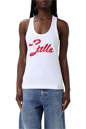 Stella McCartney Tops, Dames, Wit, M, Katoen, Witte Tank Top