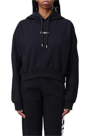 DISCLAIMER Sweatshirts & Hoodies, Dames, Zwart, M, Katoen, Zwarte relaxte pasvorm hoodie