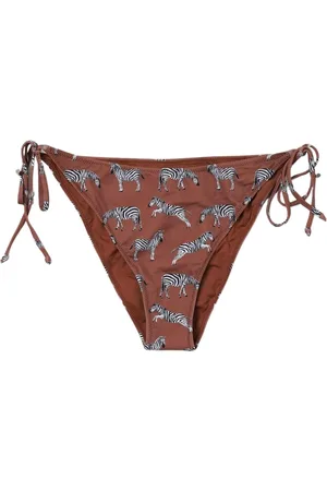MC2 SAINT BARTH Badkleding, Dames, Bruin, L, Zebra Print Bikini Broekjes