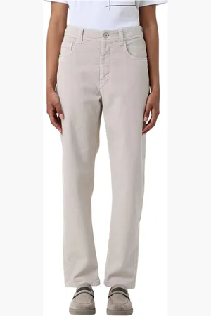 Brunello Cucinelli Jeans, Dames, , XS, Katoen, Klassieke witte katoenen jeans