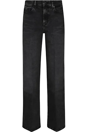 7 for all Mankind Jeans, Dames, Zwart, W24, Katoen, Zwarte jeans voor vrouwen