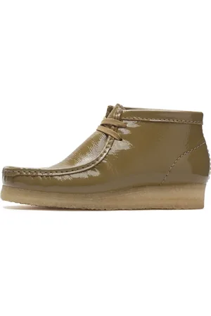 Clarks Schoenen, Dames, Groen, 41 EU, Leer, Wallabee Boot