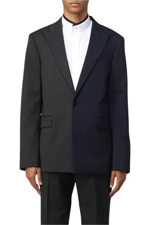 Karl Lagerfeld Jassen, Heren, Blauw, L, Op maat gemaakte single-breasted blazer