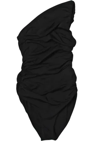 Maygel Coronel Badkleding, Dames, Zwart, ONE Size, Gerimpelde One Shoulder Badpak