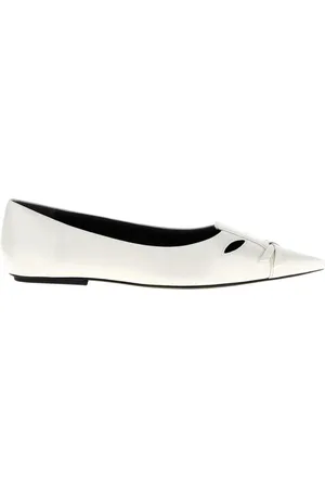 Marc Jacobs Schoenen, Dames, Wit, 36 EU, Zwarte Lakleren Ballerina Flats