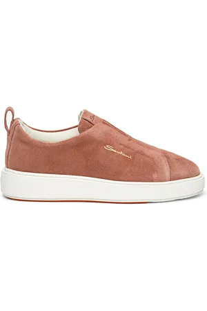 santoni Schoenen, Dames, Roze, 38 EU, Suède, Suède instap sneaker voor dames