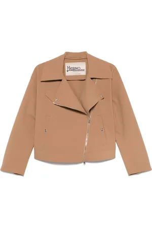 HERNO Jassen, Dames, Bruin, XS, Stijlvolle Marrone Outerwear Jas