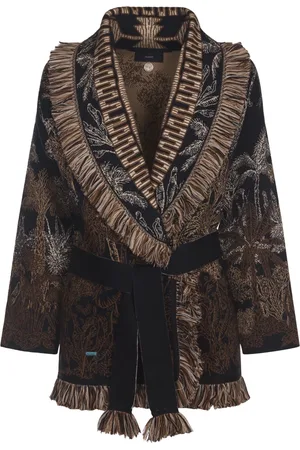 Alanui Truien, Dames, Veelkleurig, L, Katoen, Jungle Toile de Jouy Cardigan