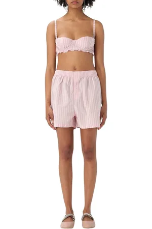 Serafini Nachtkleding & Lounge, Dames, Roze, S, Gestreept Poplin Pyjamaset