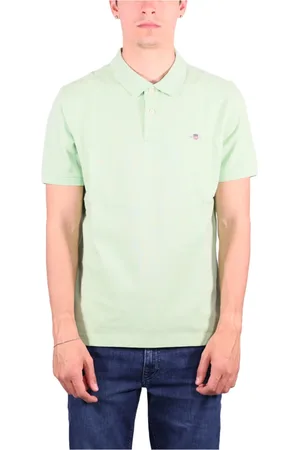GANT Tops, Heren, Groen, S, Klassieke Polo voor Casual Dragen