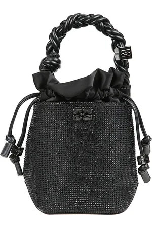 Ganni Tassen, Dames, Zwart, ONE Size, Kristallen Emmertas