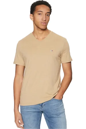 Tommy Hilfiger Tops, Heren, , M, Katoen, Korte mouw V-hals T-shirt