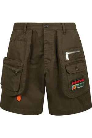 Dsquared2 Korte broeken, Heren, Groen, M, Katoen, Cargo Bermuda Shorts