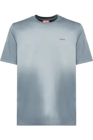 Diesel Tops, Heren, Blauw, 2Xl, Katoen, Blauwe Katoenen Jersey T-shirts en Polos