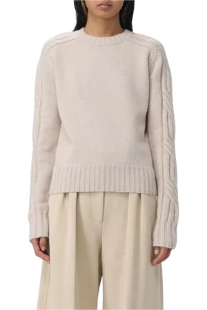 Max Mara Truien, Dames, , L, Kasjmier, Cable Gebreide Sweater