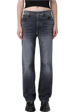 AMIRI Jeans, Dames, Zwart, W25, Katoen, Zwarte Straight Leg Jeans