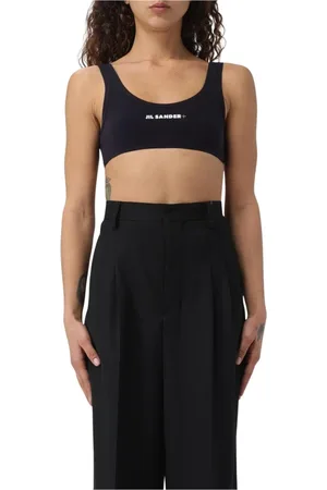 Jil Sander Tops, Dames, Blauw, S, Katoen, Blauw Katoenen Tank Top