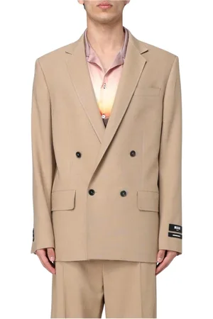 Msgm Jassen, Heren, , L, Wol, Wol Double-Breasted Blazer