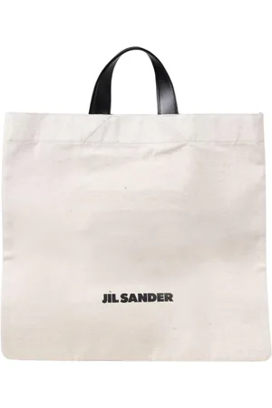 Jil Sander Tassen, Dames, , ONE Size, Leren Handvat Tote Tas