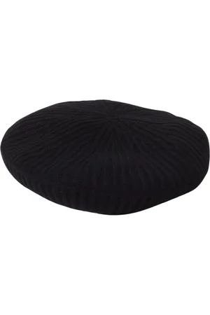 Ganni Accessoires, Dames, Zwart, ONE Size, Wol, Gebreide Beanie Muts