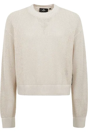 Represent Truien, Heren, Wit, M, Open Gebreide Ronde Hals Trui