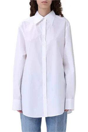 Dolce & Gabbana Blouses & Shirts, Dames, Wit, M, Elegante Poplin Overhemd