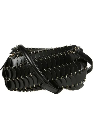 Paco rabanne Tassen, Dames, Zwart, ONE Size, Leer, Schoudertas met Crossbody Band