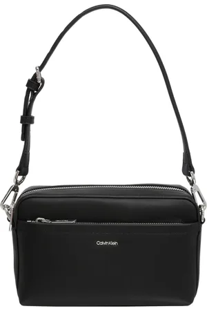 Calvin Klein Tassen, Dames, Zwart, ONE Size, Polyester, Verstelbare Schouderbandtas