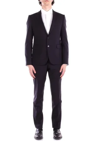 Emporio Armani Pakken, Heren, Blauw, M, Wol, Blauwe Jurk met Jas en Broek