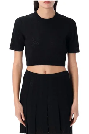 Givenchy Tops, Dames, Zwart, M, Zwart Gebreid Top en Rok Set