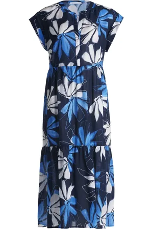 Betty & Co Kleedjes, Dames, Blauw, XL, Jurk met print