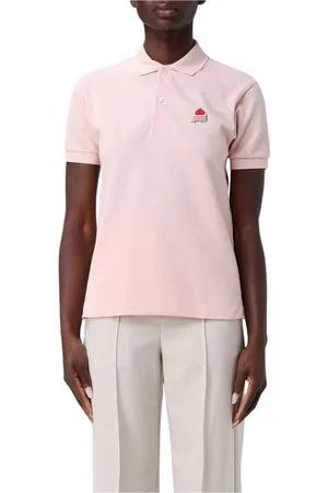 Bally Tops, Dames, Roze, M, Katoen, Roze Geborduurd Katoenen Poloshirt