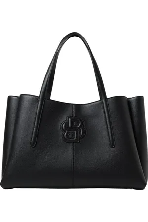 HUGO BOSS Tassen, Dames, Zwart, ONE Size, Zwarte Gestructureerde Tote Tas