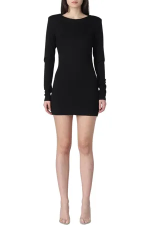 ROTATE Kleedjes, Dames, Zwart, L, Elegante Zwarte Mini Jurk