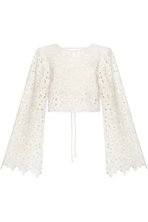 UNDRESS CODE Blouses & Shirts, Dames, Wit, XS, Katoen, Offwhite Kant Statement Shirt