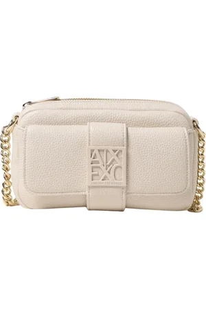 Armani Exchange Tassen, Dames, Wit, ONE Size, Witte Mini Clutch Tas